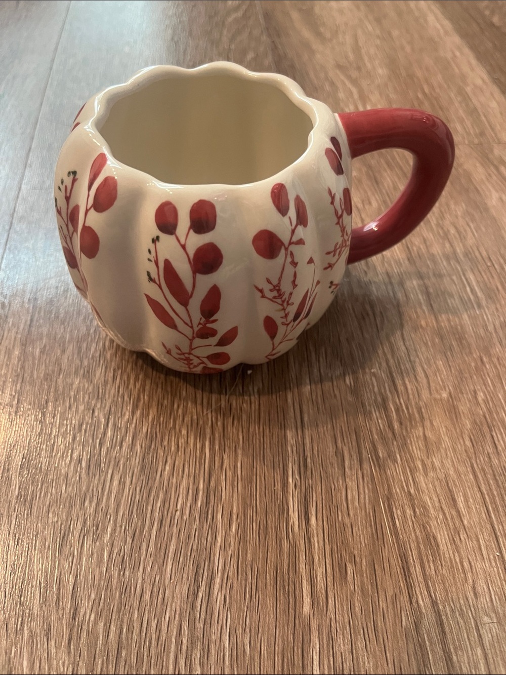 Anthropologie Pumpkin Holiday Mug